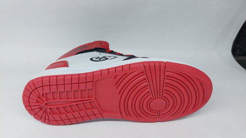 Imagen 6 de 8 de Tenis Para Niño Bota Negro/blanco/rojo M.s. Hoes +original +