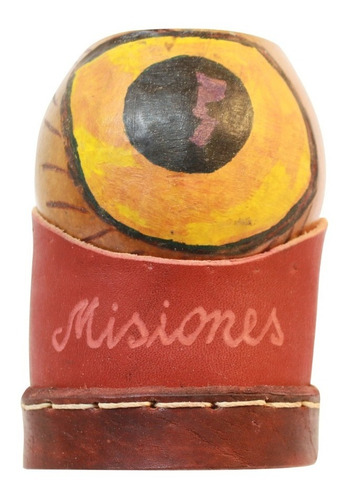 Mate Porongo Con Base De Cuero - Güirá Ogá Mates