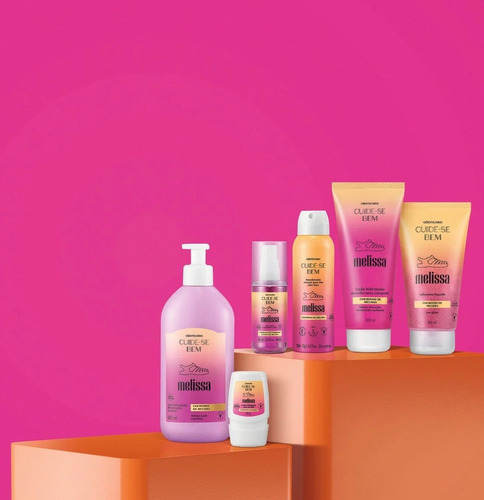Kit Perfume Boticário Cuide Se Bem Melissa Presente Body Splash Sabonete Liquido Hidratante Corporal Mãos Cabelos Shampoo Condicionador Leave In Blush