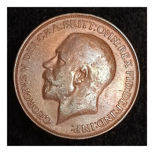 Gran Bretaña 1 Penny 1912 Muy Bueno Km 809 George V