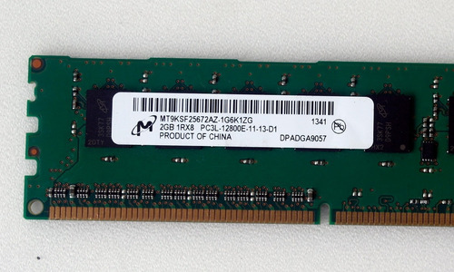 Imagem 3 de 3 de Memoria 2 Gb 1rx8 Pc3l-12800e