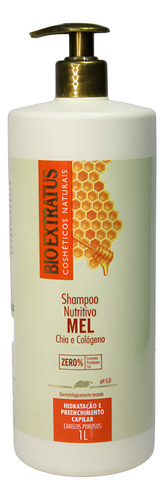 Shampoo Nutritivo Mel, Chia E Colágeno Bio Extratus 1l