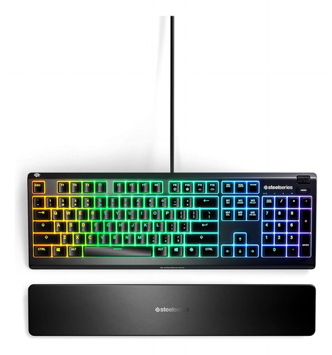 Teclado Gamer Steelseries Apex 3 Rgb Con Reposamunecas Ip32