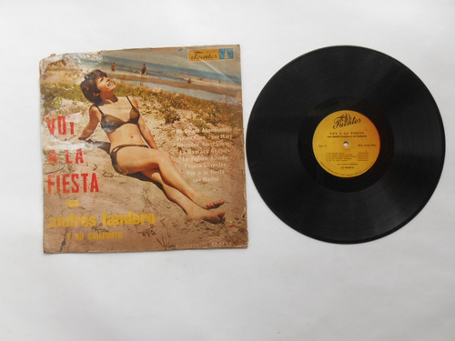 Lp Vinilo Andres Landero Y Su  Conjunto Voy A La Fiesta 1970