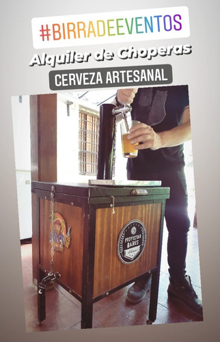 Alquiler De Chopera Cerveza Artesanal Tirada Recarga Growler