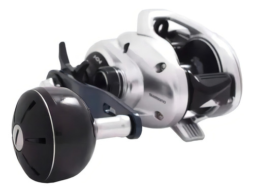Carrete Shimano Tranx 401 Hg, 6 rodamientos, color plateado, lado de la manivela izquierda