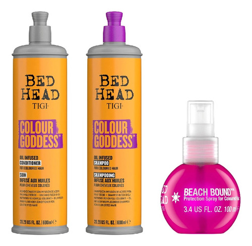 Tigi Kit Bedhead Sh+ac Colour Goddes 400 Ml + Beach Bound