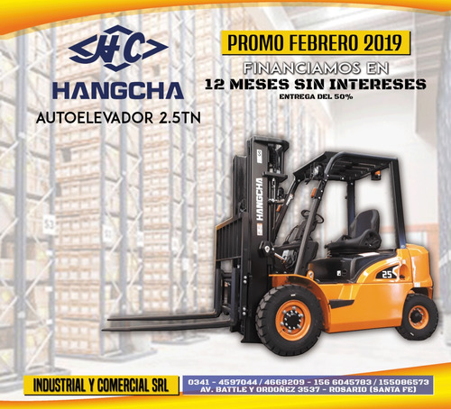 Oportunidad! Autoelevador Hangcha 2.5 A 7 Ton Nafta Diesel