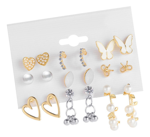 Juego De Aretes Para Mujeres Y Niñas, 9 Pares De Accesorios