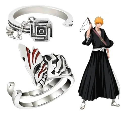 E Bleach - Ichigo Kurosaki Anel Ajustável Anime Cosplay 02