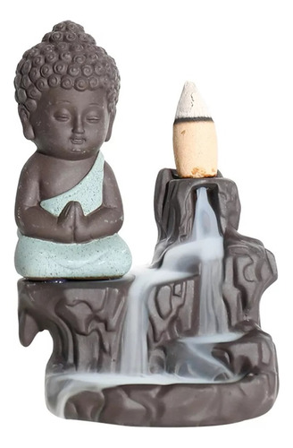 Quemador De Incienso Con Reflujo Humo Cascada Buda Tathagata