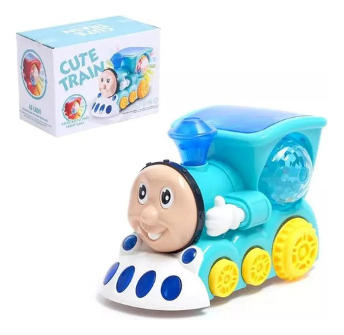 Trenzinho Trem Com Globo De Luz Led Som Divertido Cor Azul-turquesa Personagem Trem Thomas