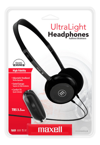 Audifonos Hp-200 Maxell Dynamic Ultralight Headphones