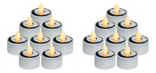 2 Velas Solares De Té Para Exteriores, Impermeables, Desde E