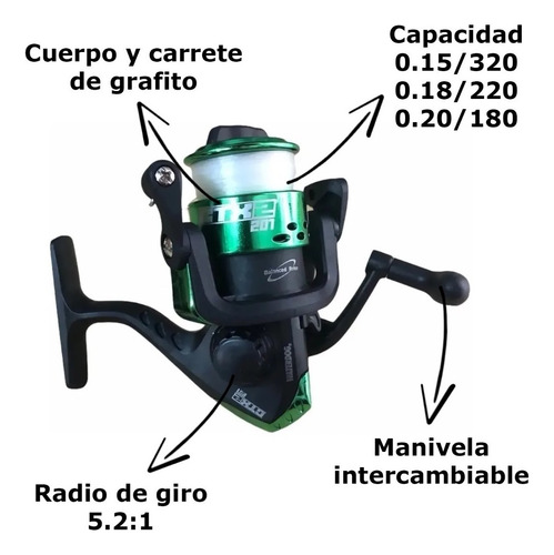 Reel Spinning Waterdog Ctx Pejerrey Con Ruleman Nylon