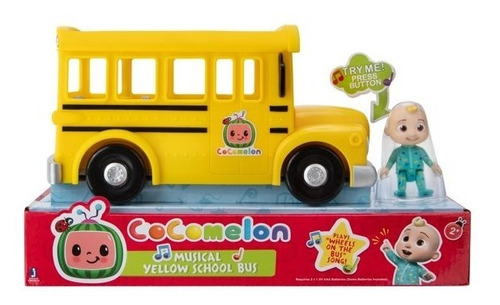 Cocomelon, Autobús Escolar Con Figura Jj Y Sonidos