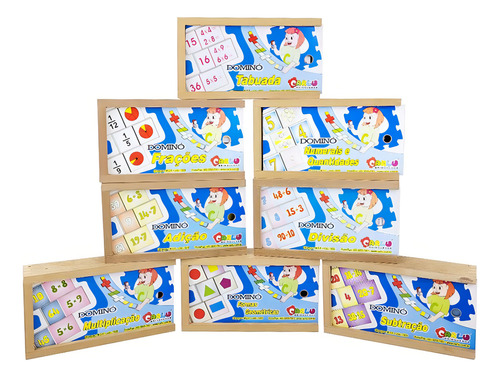 Kit De Jogos De Dominó Matemática - Carlu - 1135