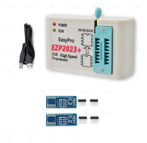 Programador Ezp2023 Usb Spi Con Soporte De 12 Adaptadores 24