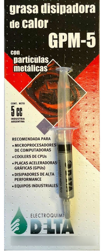 Grasa Disipadora Calor Particulas Metalicas Gpm-5 Delta 5cc