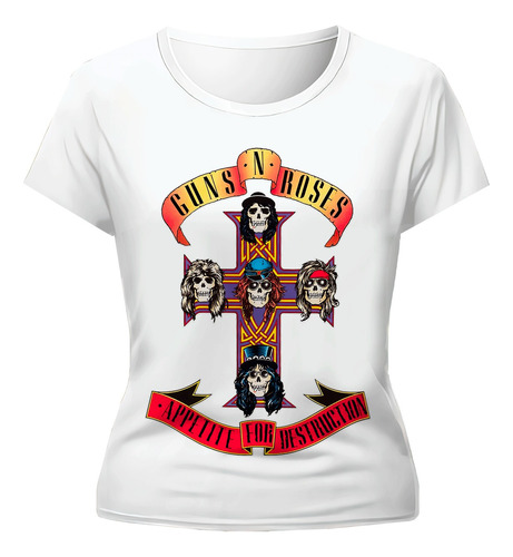 Remera Guns N' Roses Diseños Dama