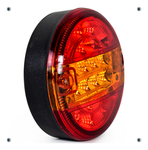 Plafón Redondo 20 Led Luz Direccional Trasera Camión 10pz