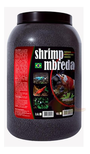 Substrato Shrimp Camarões 3,6 Litros Mbreda