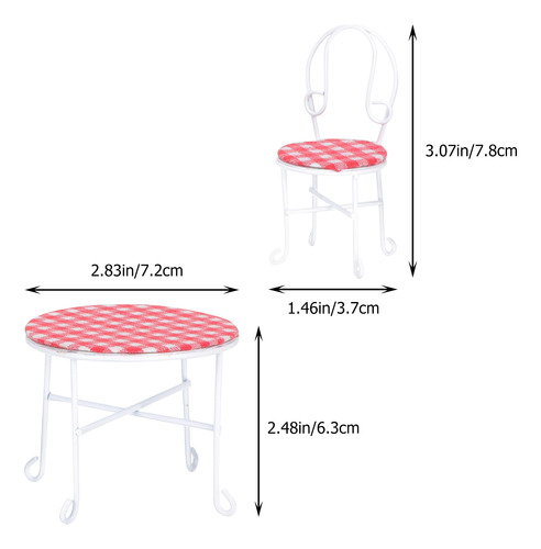 1 Juego De Figuritas Decorativas Para Mesa Y Silla En Miniat