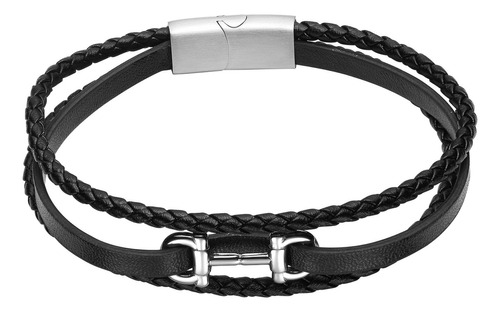 Pulsera De Acero Inoxidable Enso Para Hombre Emb128b Negro