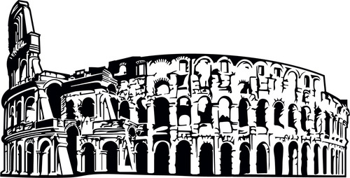 Vinilo Adhesivo Decorativo Pared Coliseo Romano 110x55cms