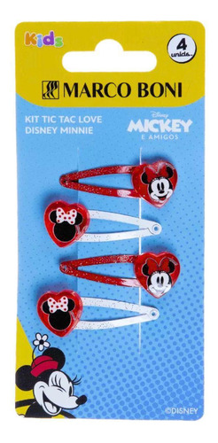 Kit 4 Tic Tac Cabelo Coleção Love Disney Minnie Marco Boni