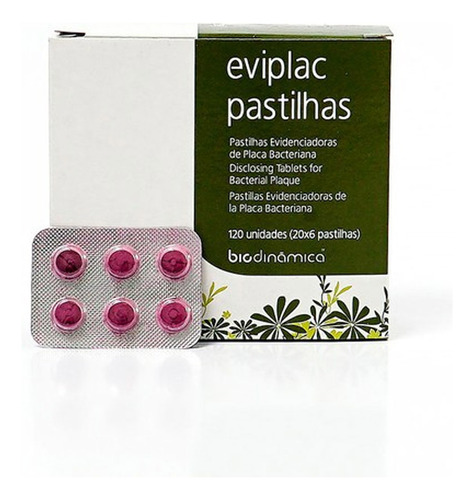 Eviplac Evidenciador De Placa Bacteriana C/ 120 Pastilhas