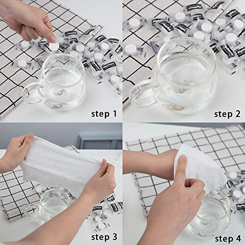 200pcs Compressed Towels, Coin Tissues Camping Wipes To...