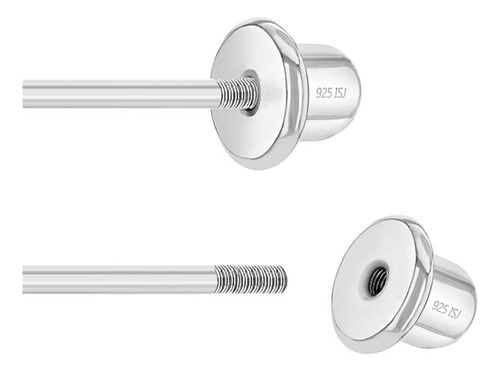 Juego De Puntas De Plata De Ley 925 De 4 Mm Con Circonita Cú