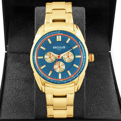 Relógio Feminino Seculus Multifunção Dourado 20557lpsvds2