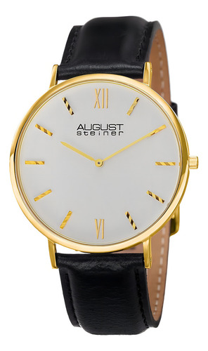 As8166 - Reloj Delgado Para Hombre, Esfera Transparente