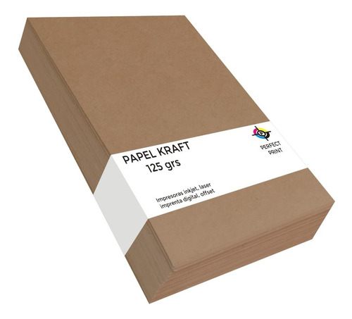 Imagen 1 de 5 de Papel Kraft A4 Misionero Madera 125 Grs Paquete 100 Hojas