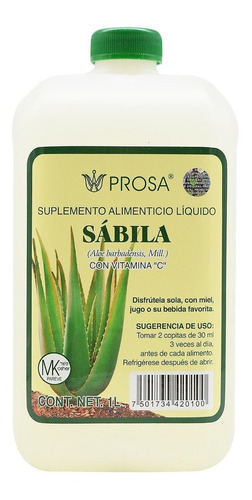 Bebida De Sabila Natural Aloe Vera Original Prosa 1 Lt