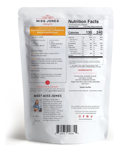 Miss Jones Baking Not Cornbread Muffin Mix - Harina De Almen