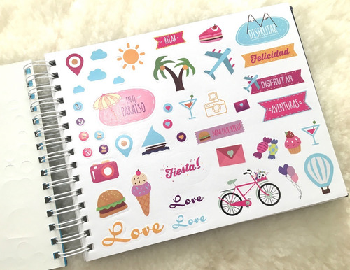 Cuaderno Diario. Bitácora/libro De Viajes. Fucsia. Promo.