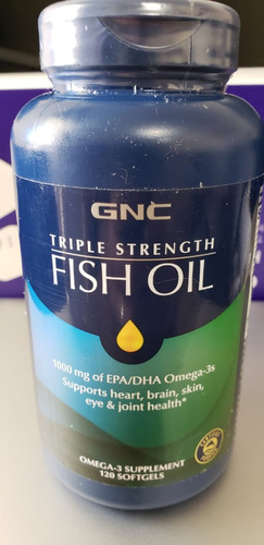 Omega 3 Fish Oil Gnc Triple Strength Fish Oil 120 Softgels ...