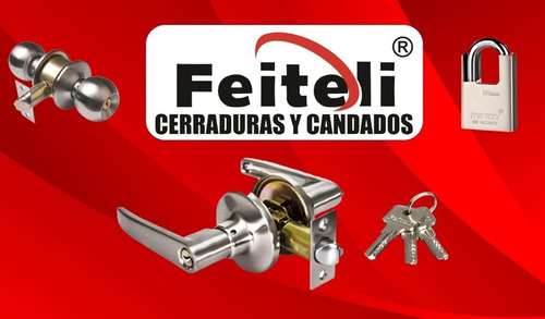 Imagen 3 de 4 de Cerradura Manija Recta Para Puerta Principal (llave Puntos)