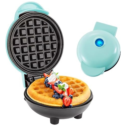 Mini Waflera Electrónica Para Desayunos Waffle Redondo