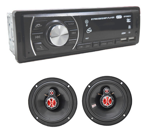 Alto Falante 6p + Radio Bluetooth Carro usb mp3 Sentra