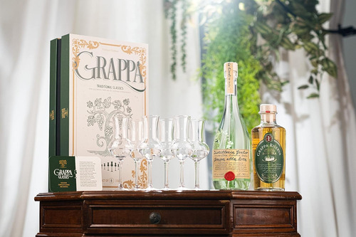 Crystal Grappa Y Vasos Cordiales | Juego De 6 | Pequeñ...