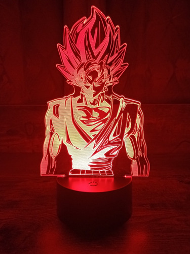Lampara Led Goku 7 Colores Led En Uno Dragon Ball Z