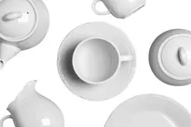 Comprar Tazas De Cafe Con Plato X6 Tsuji 1800 Sello Calidad Blanco