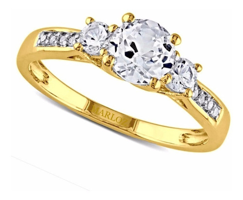 Anillo Compromiso Oro Amarillo 18kt  Envío Gratis Gold