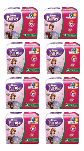 Kit De 96 Pañales Para Niña Huggies Pull Ups Etapa 4 Entrena Género Niñas Talla 2 A 3 AÑOS