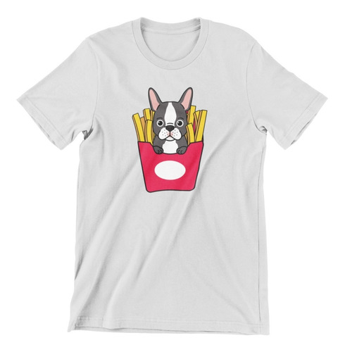 Polera Perros - Perro Papas Fritas  - 100% Algodon