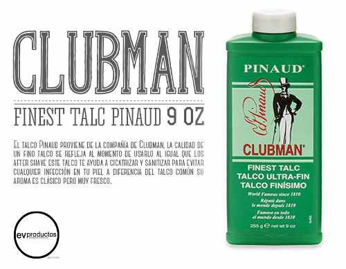 Talco Clubman Pinaud 255ml 9oz Ultra Fino Para Barbero